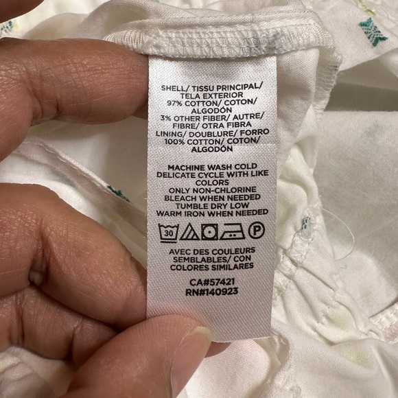 Loft White Embroidered Strappy Romper Size XS - Picture 10 of 10